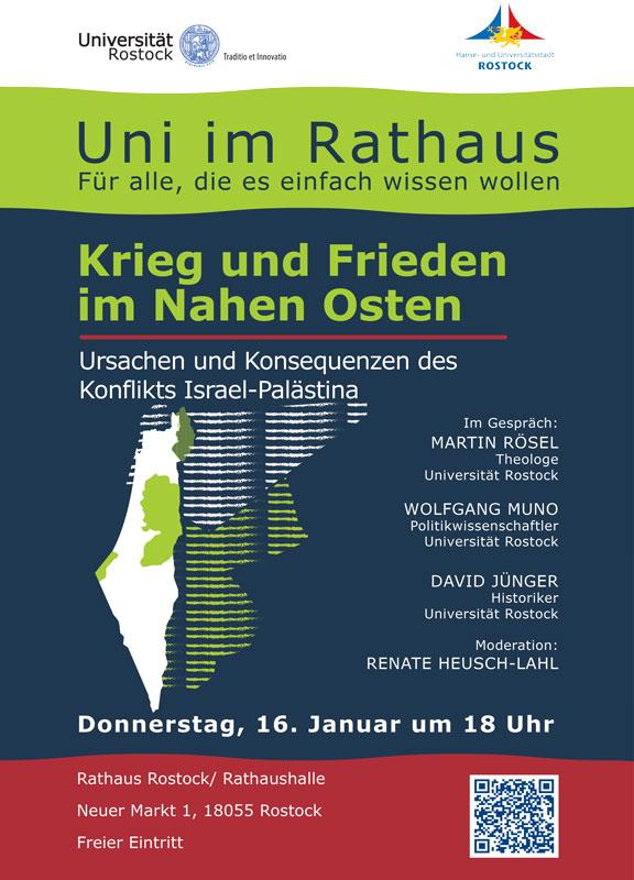 Krieg und Frieden im Nahen Osten aktuelles Talk-Thema  bei „Uni im Rathaus“ 